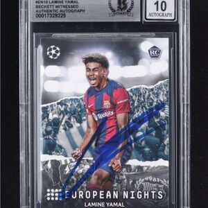 Topps European Nights Soccer Card - Black and White